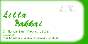 lilla makkai business card